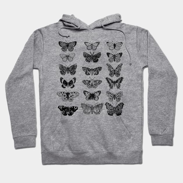 Butterfly Illustrations Hoodie by LylaLace Studio